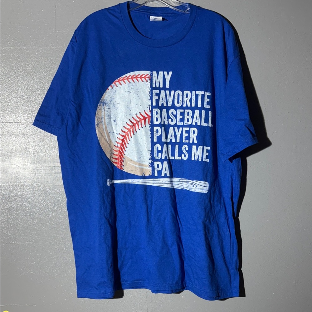 Port and Company Blue Baseball Graphic Tee